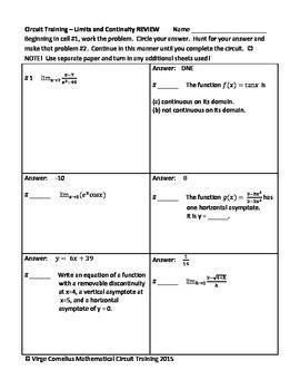 Give your students engaging, rigorous practice with the circuit format This set of 20 exercises is perfect for the transition from the derivative to the integral. . Circuit training calculus first half review answer key pdf
